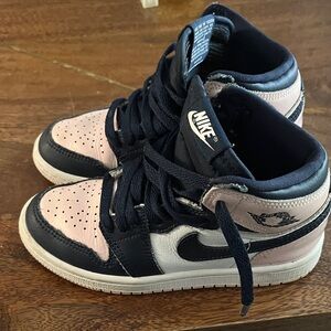 Nike Black and Pink High-Top Sneakers